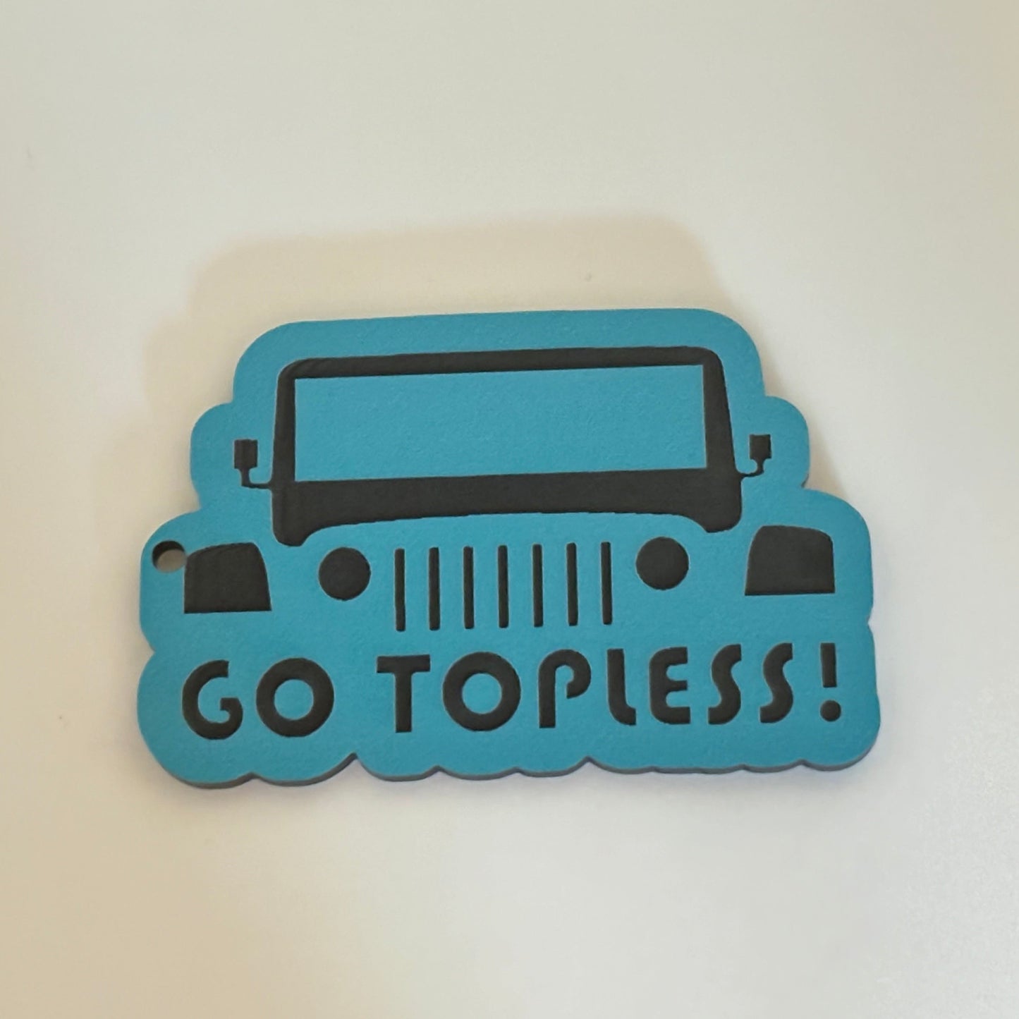 Pool Blue Jeep Go Topless Acrylic Keychain