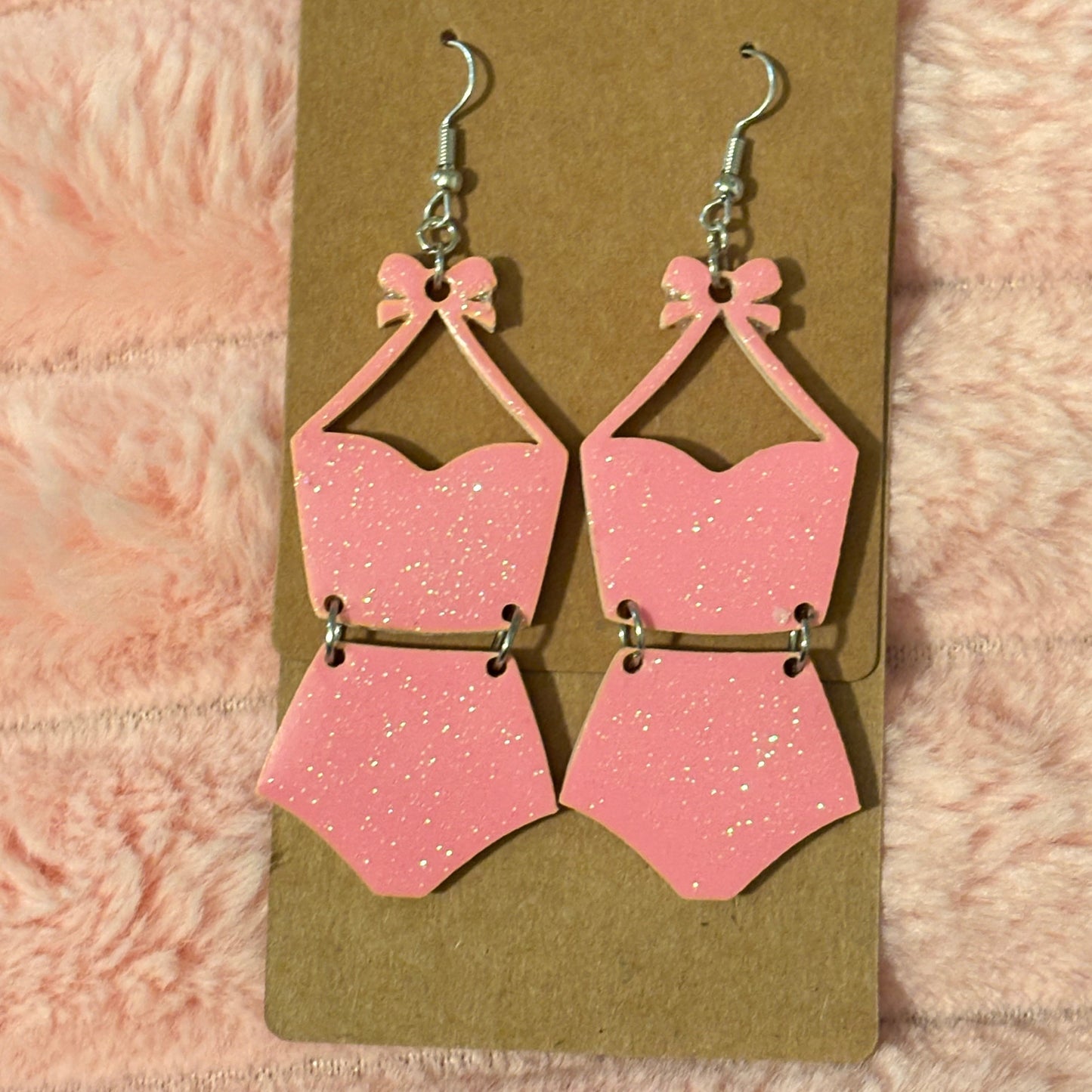 Pink Bikini Earrings