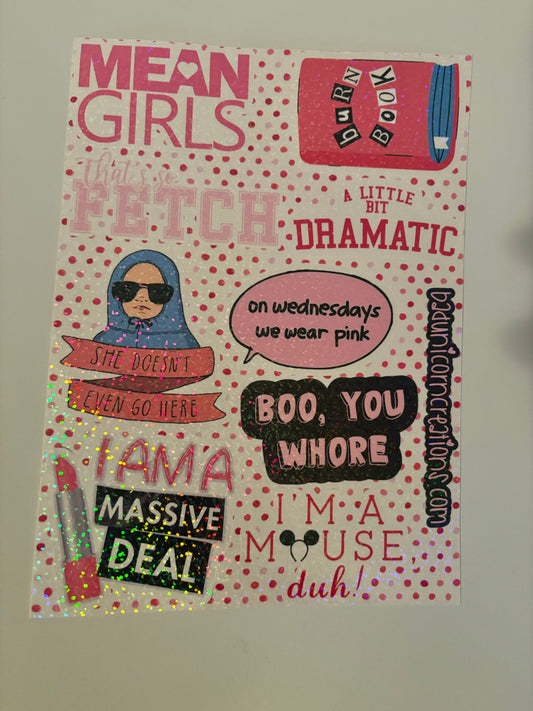 Holographic Mean Girls Sticker Sheet