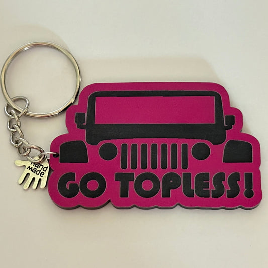 Jeep Go Topless Acrylic Keychain