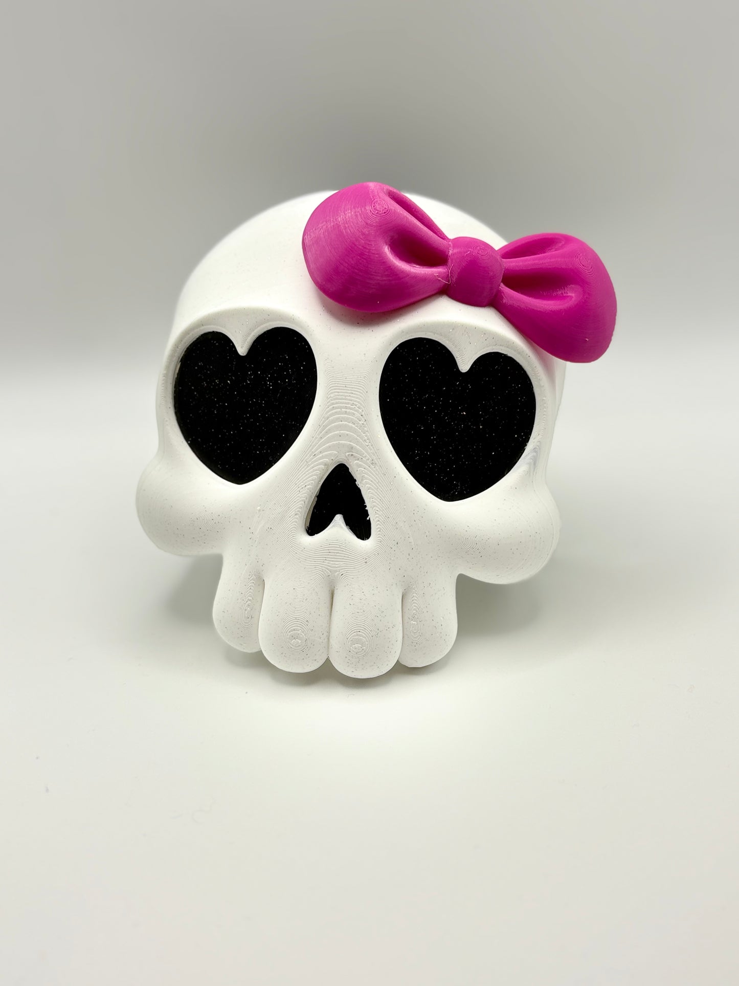 Girly Skeleton Pink Bow Tow Hitch Cover | 3D Printed Trailer Hitch Cover | Spooky Cute Jeep Accessory | Halloween Gift
