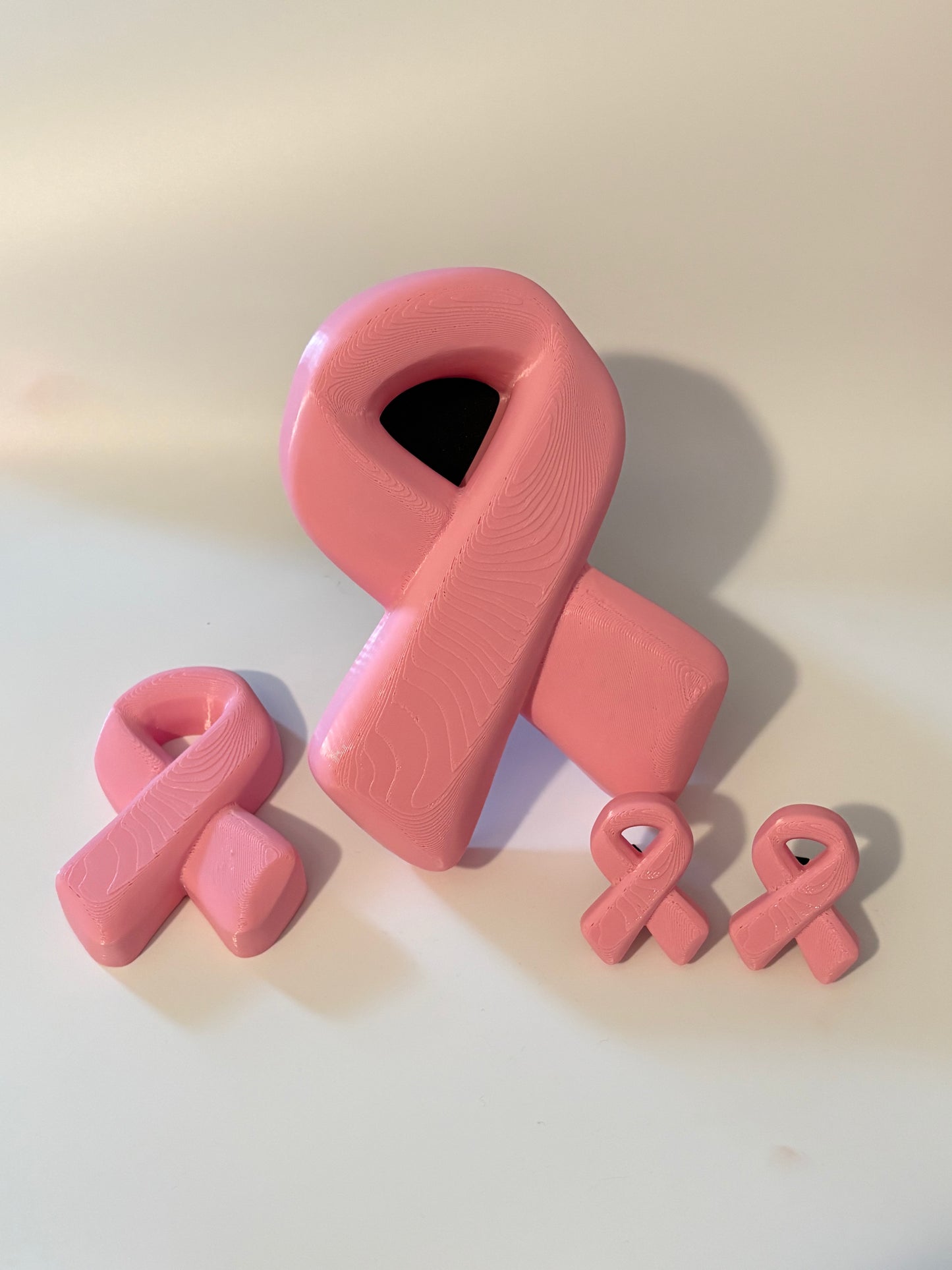 Chunky Pink Ribbon Car Accessories, Breast Cancer Awareness Grille Charm, Hitch Cover & Vent Clips, Pink Ribbon Car Decor