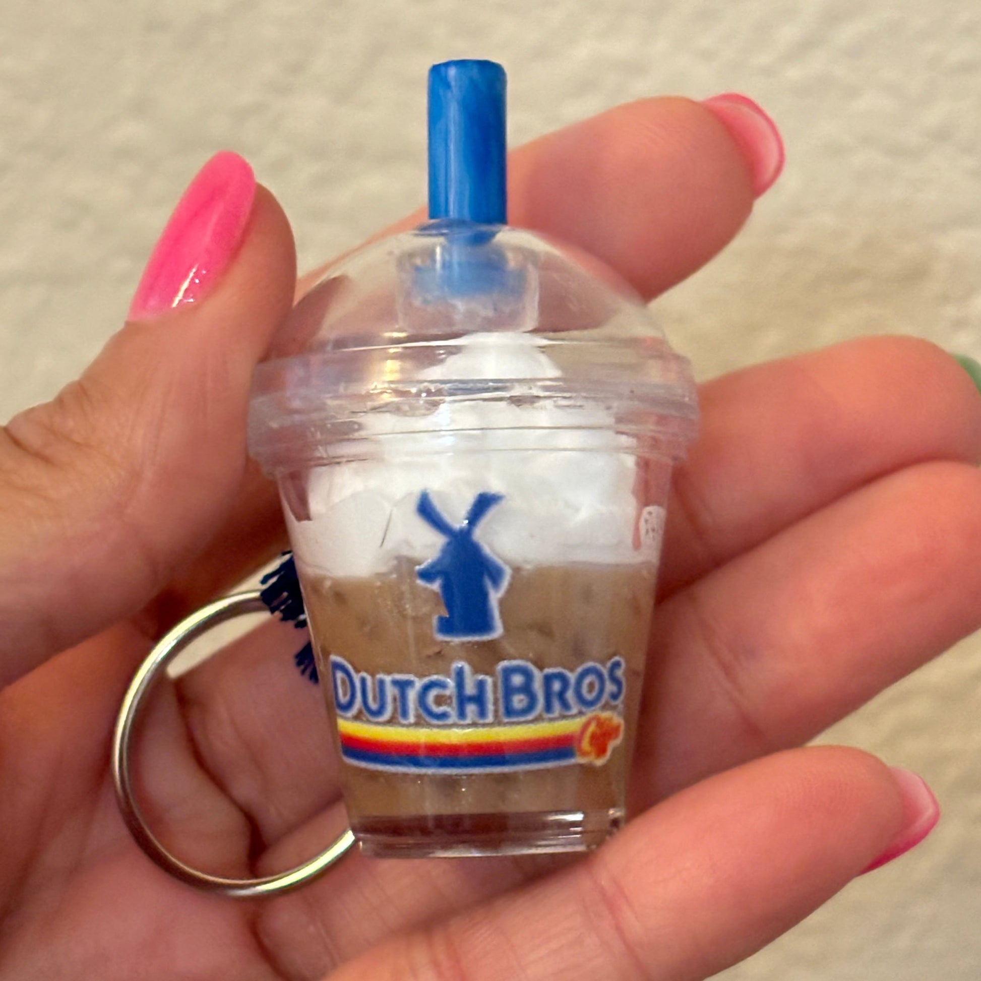 Dutch Bros Mini Iced Coffee Keychain