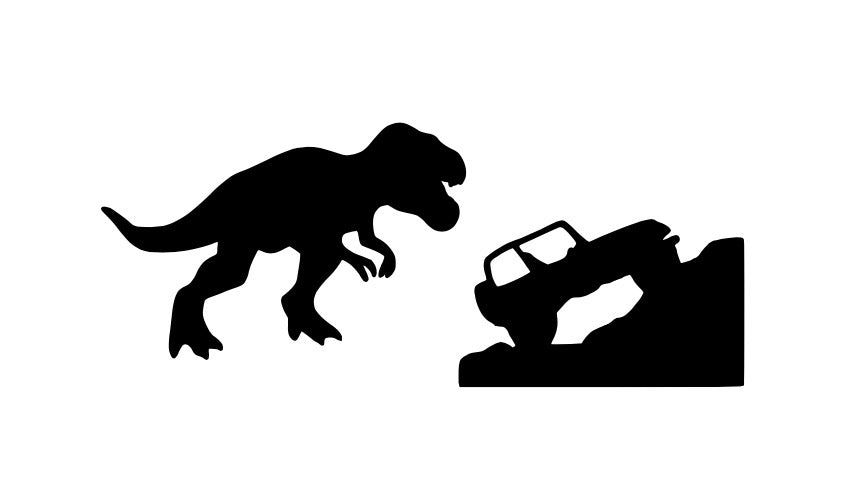 Jeep/SUV/Car Vinyl Decal Set |Mirror/Window/Vehicle Decals | Palm Tree, Surfboard, Wave Heart & Good Vibes, Alien Spaceship, Bigfoot Stickers