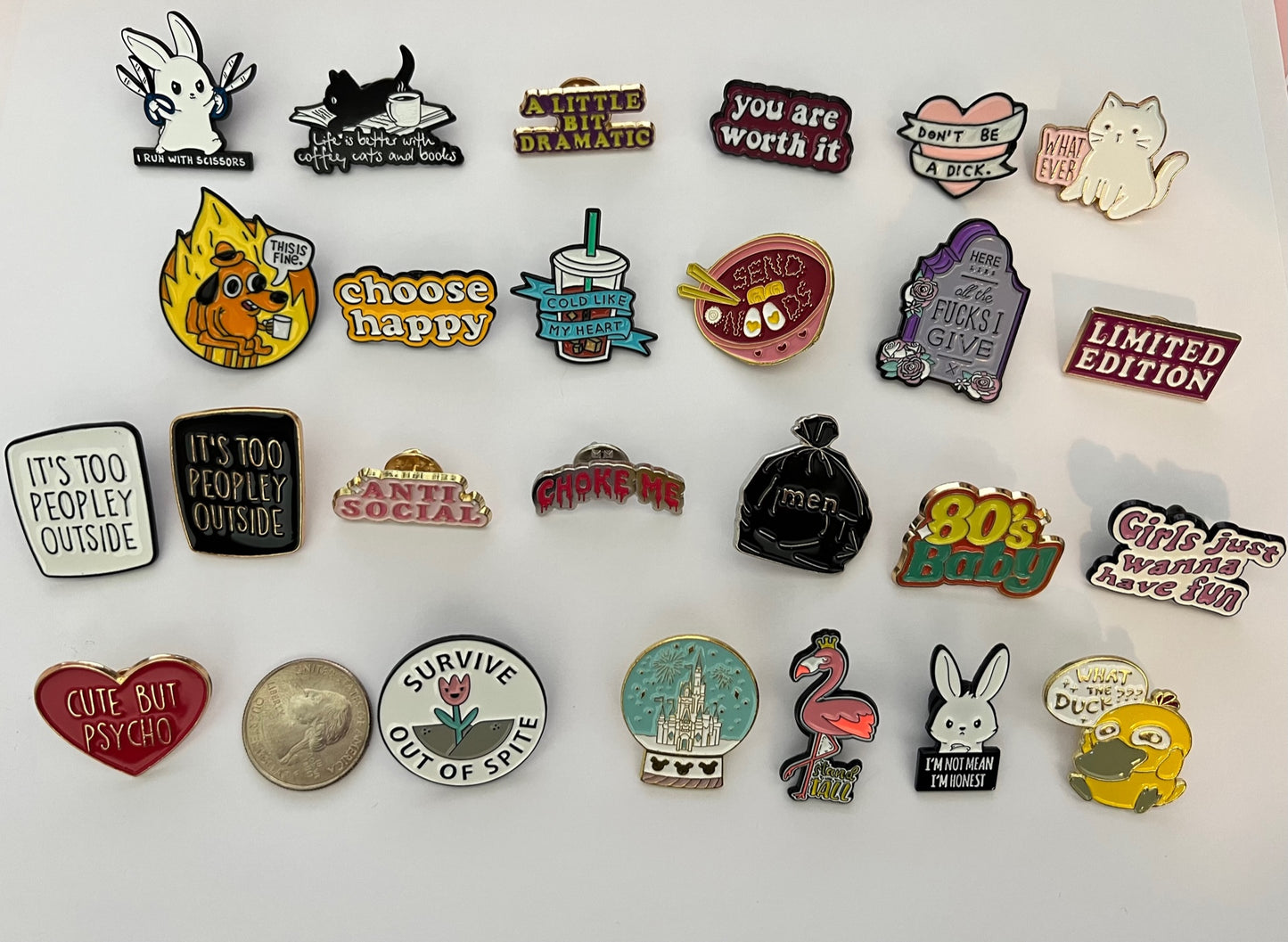 Choice of 5 Graphic Metal Enamel Pins