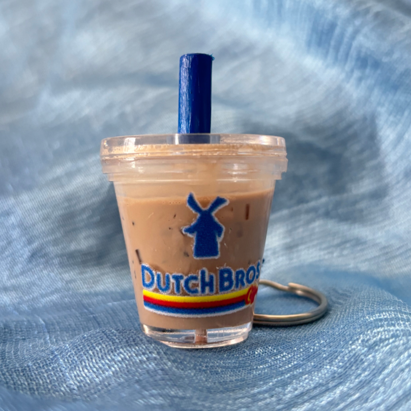 Dutch Bros Mini Iced Coffee Keychain