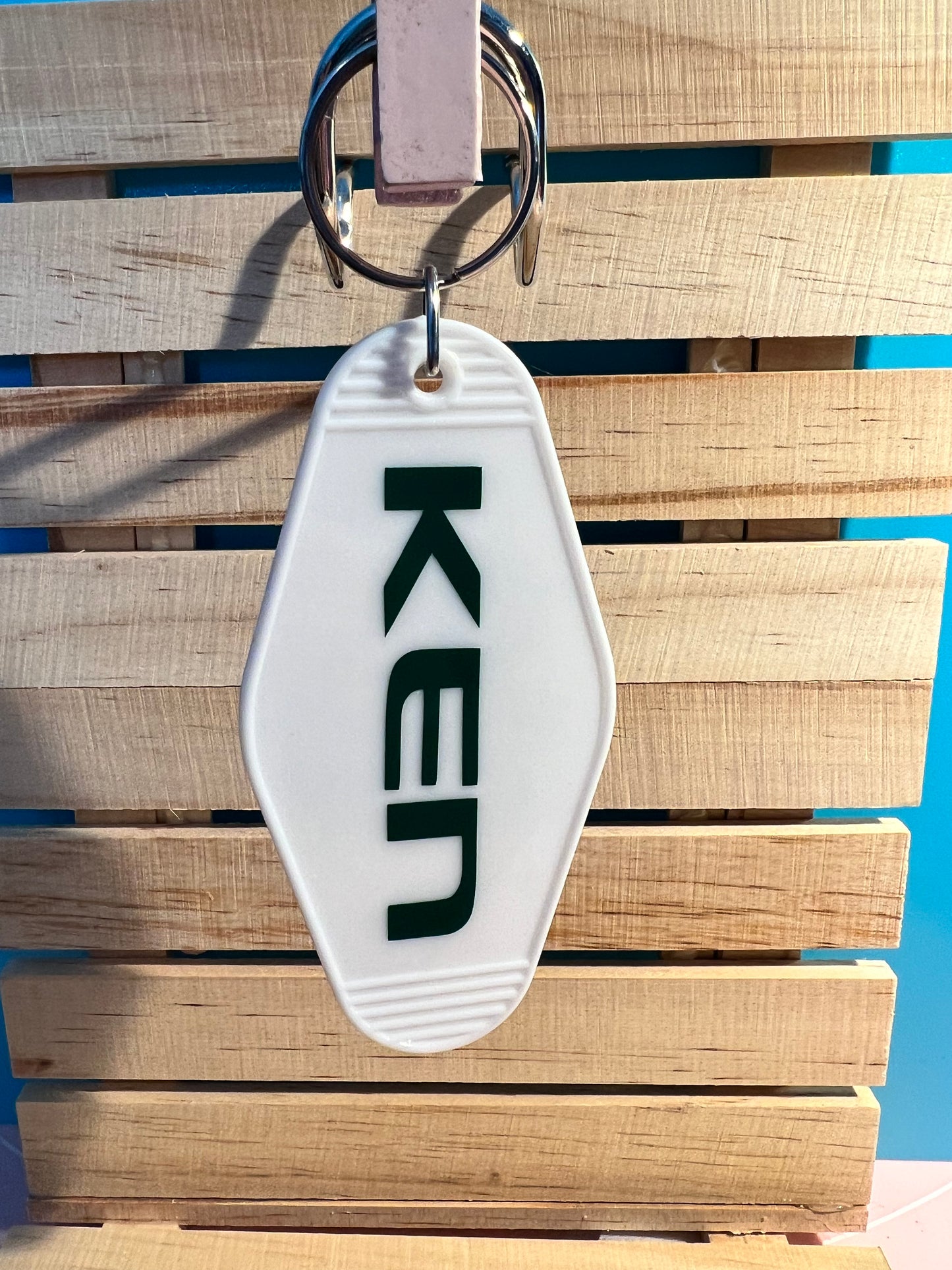 Personalized Retro Motel Keychain