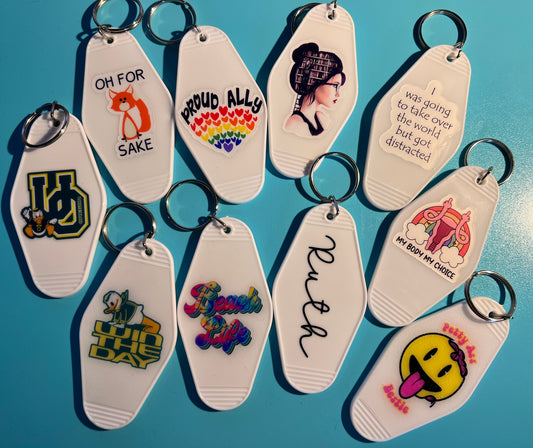 Custom Retro Motel Keychain