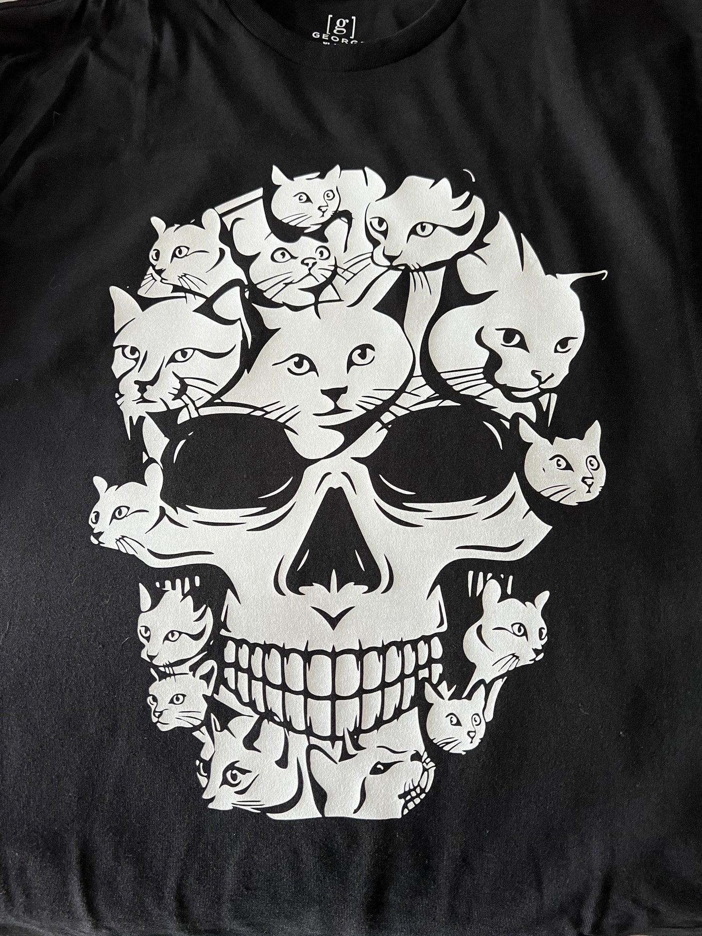 Cats Collage Skull T-Shirt