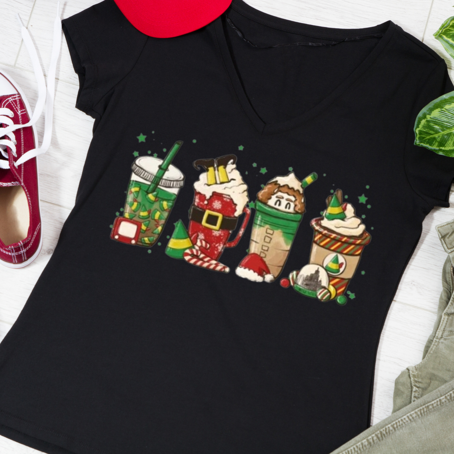 Elf Coffee Cups T-Shirt