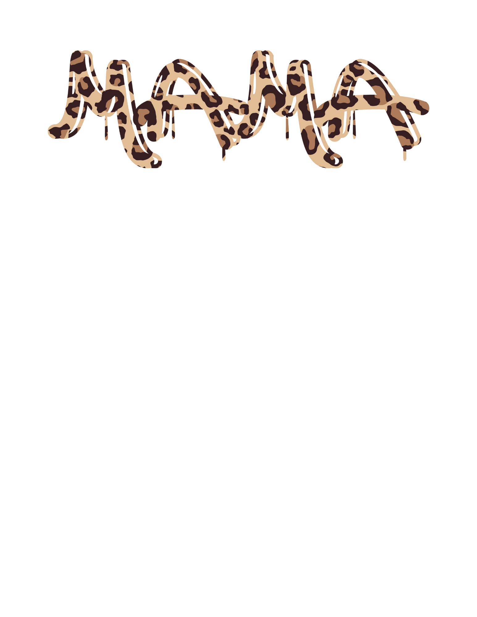 Mama Leopard Printed Lettering