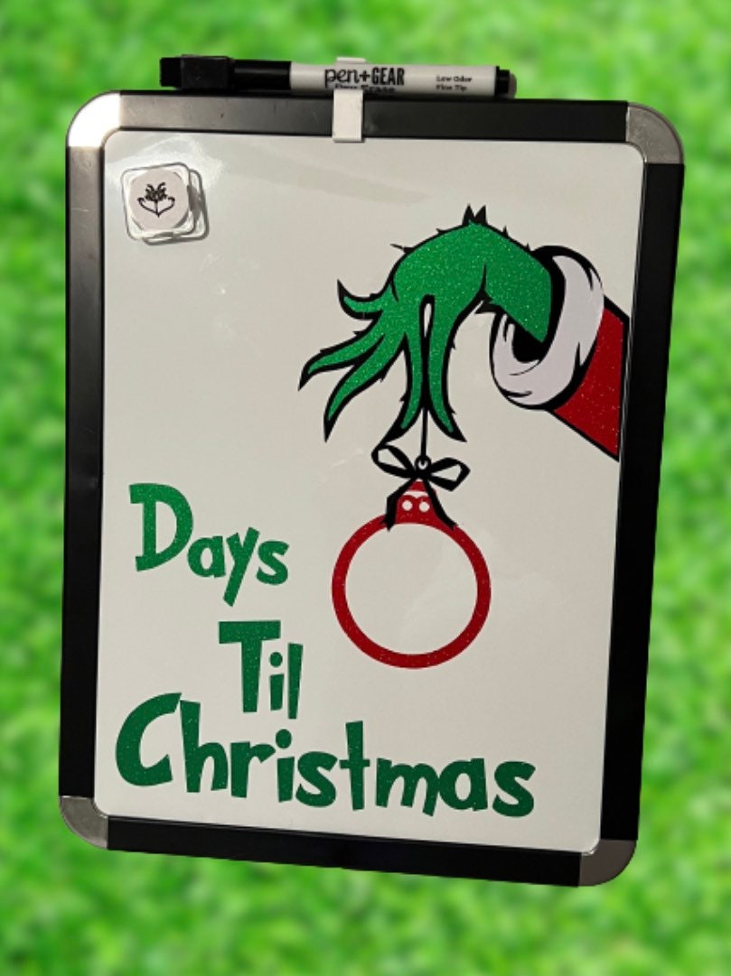 Days Til Christmas - Grinch Countdown Dry Erase Board