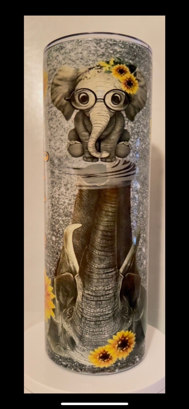 Elephant and Sunflowers 20oz Tumbler