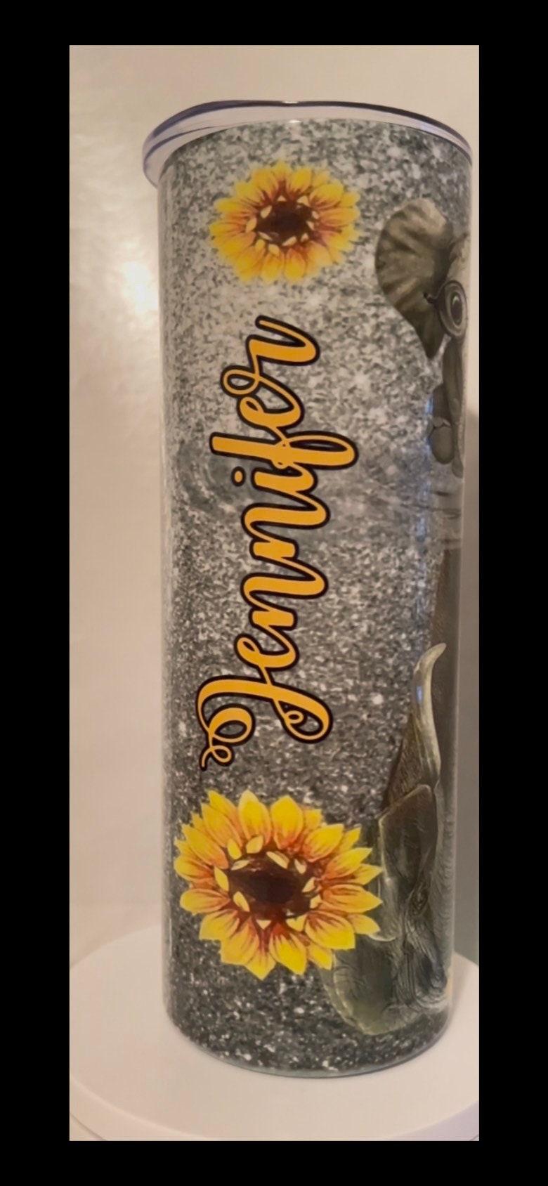 Elephant and Sunflowers 20oz Tumbler